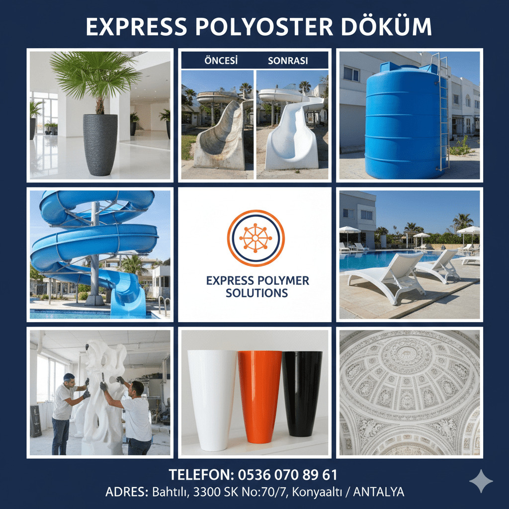Antalya Express Fiberglass polyester ürün imalatı ve sevkiyat süreci